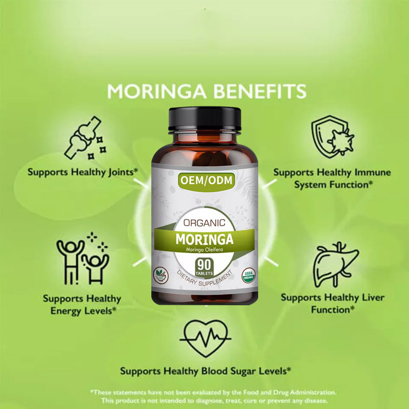 الموردين 1500mg كبسولة الحمراء العشبية Moringa Oleifera أقراص لحرق الدهون