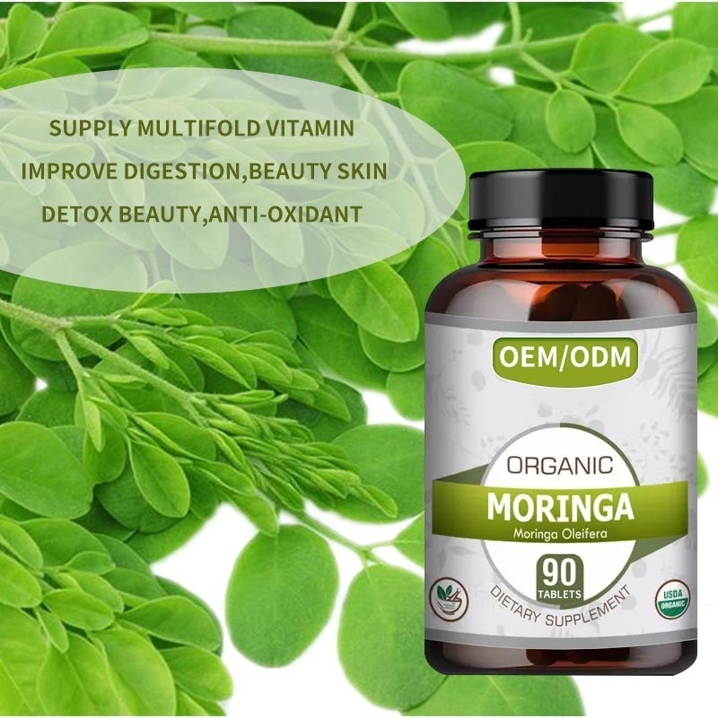 الموردين 1500mg كبسولة الحمراء العشبية Moringa Oleifera أقراص لحرق الدهون