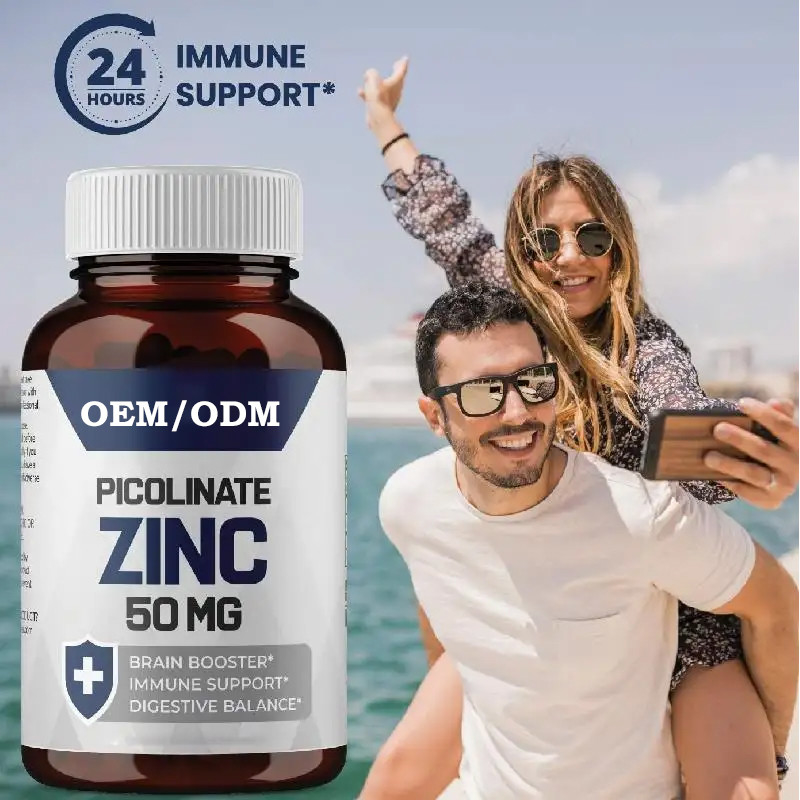 بيكولينات الزنك OEM 30mg مكمل جيد الامتصاص للنمو وظيفة المناعة كبسولات