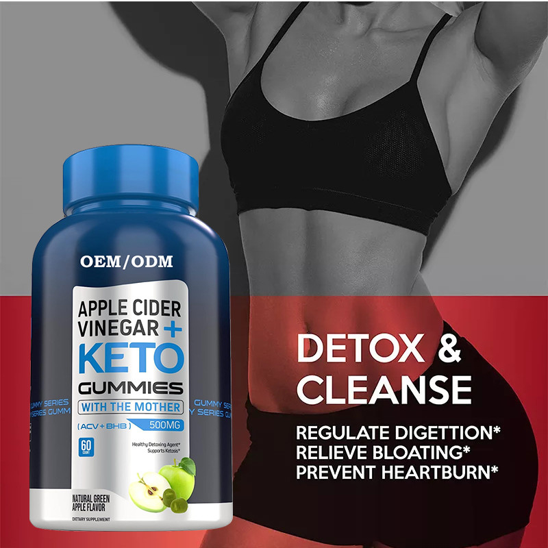 Food Garde ACV Keto Gummies مع خل التفاح الأم BHB خال من السكر للحصول على الطاقة