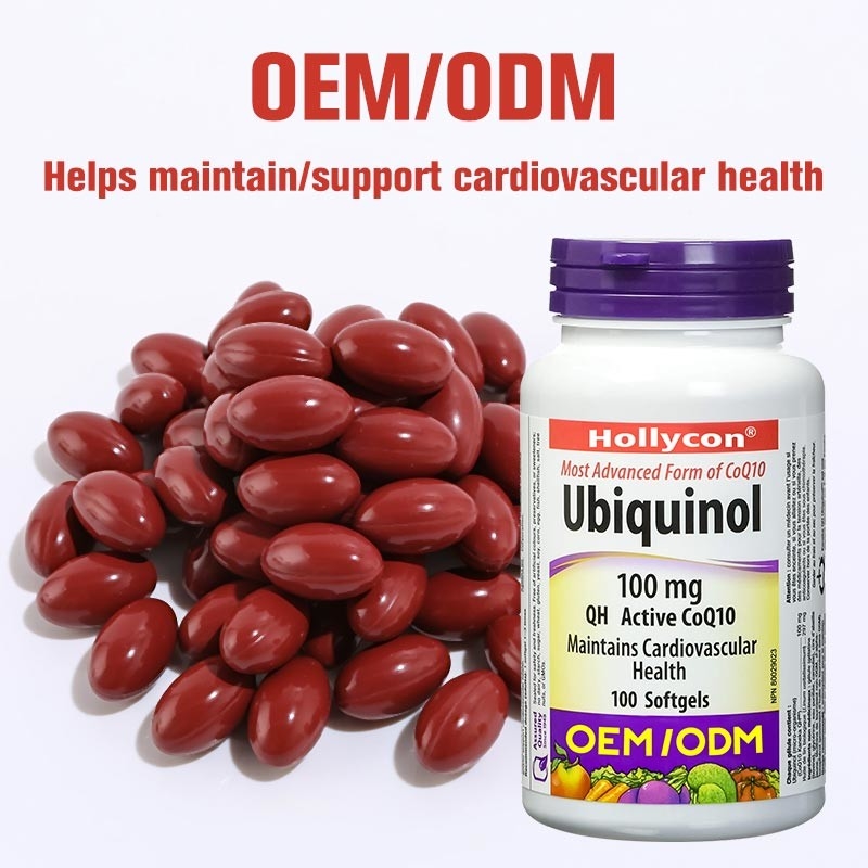 مكمل OEM للرعاية الصحية يدعم صحة القلب والأوعية الدموية C Ubiquinol Coenzyme Q10 Softgel Capsules لقلب صحي Q10