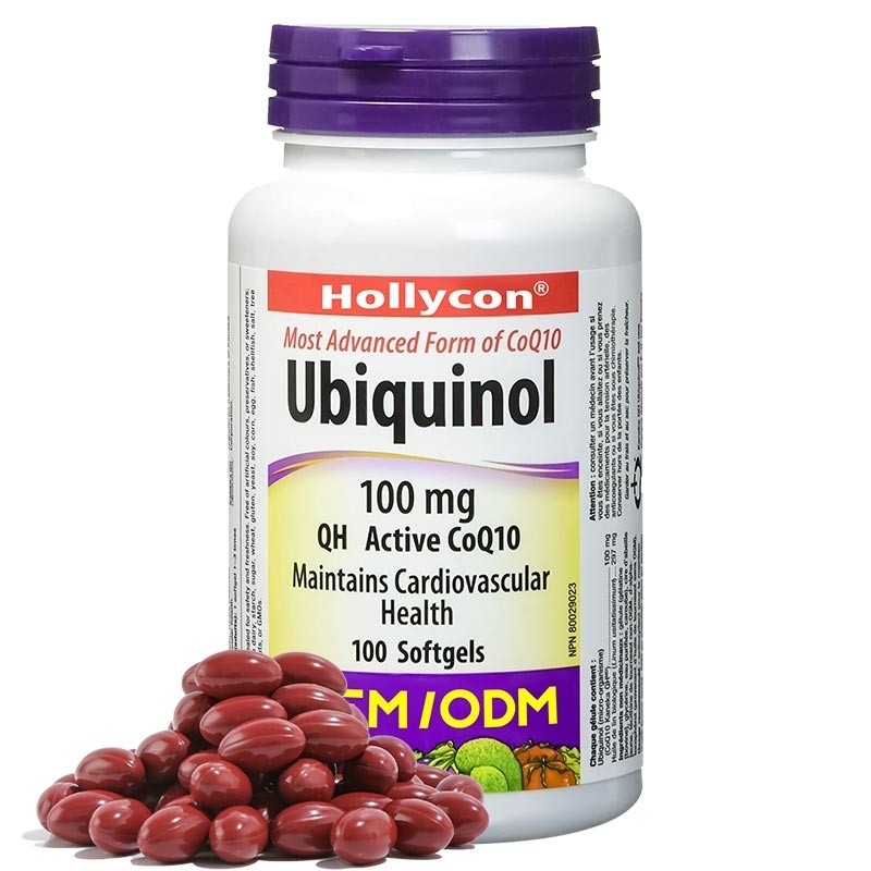 مكمل OEM للرعاية الصحية يدعم صحة القلب والأوعية الدموية C Ubiquinol Coenzyme Q10 Softgel Capsules لقلب صحي Q10