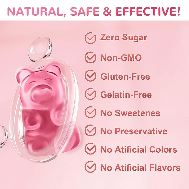 غرف الأبحاث OEM Red Biotin Vitamin Gummies 30 حصة لكل حاوية إنتاج غير ملوث
