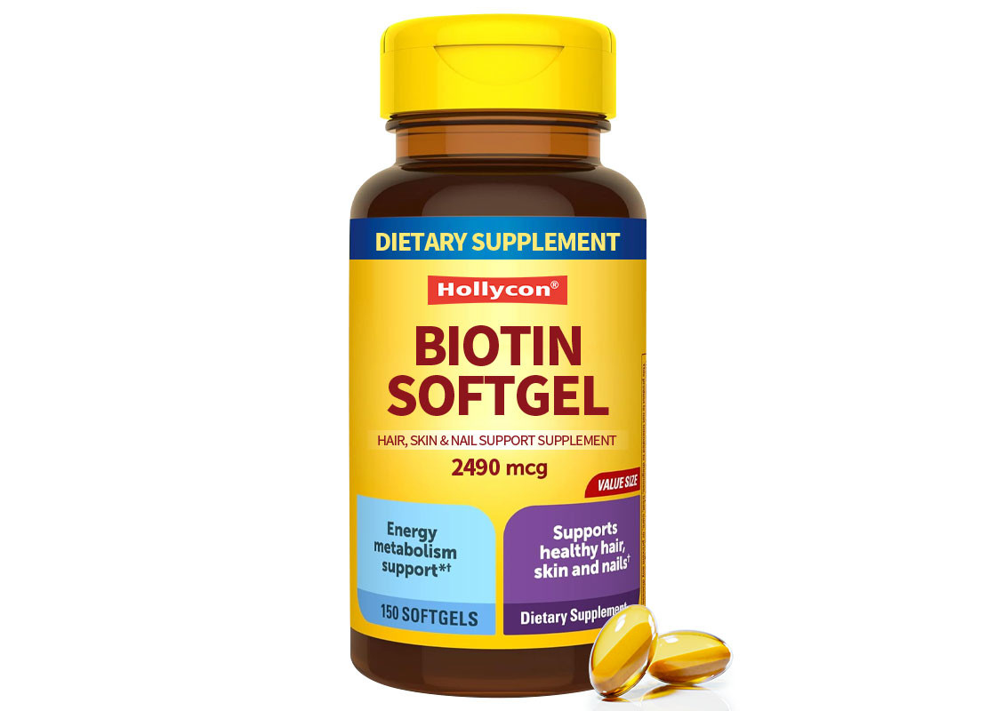 العلامة التجارية الخاصة بيوتين Softgels 150PCS دعم للشعر الصحي دعم جلد الأظافر مكمل غذائي