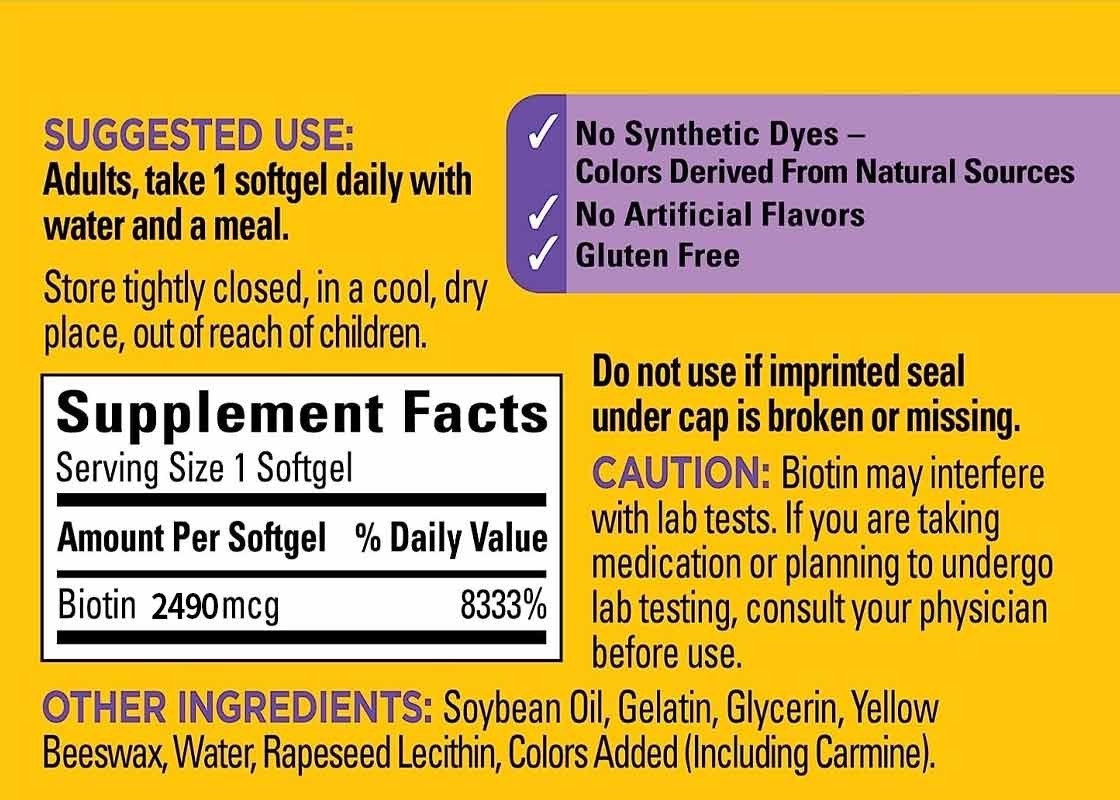 العلامة التجارية الخاصة بيوتين Softgels 150PCS دعم للشعر الصحي دعم جلد الأظافر مكمل غذائي