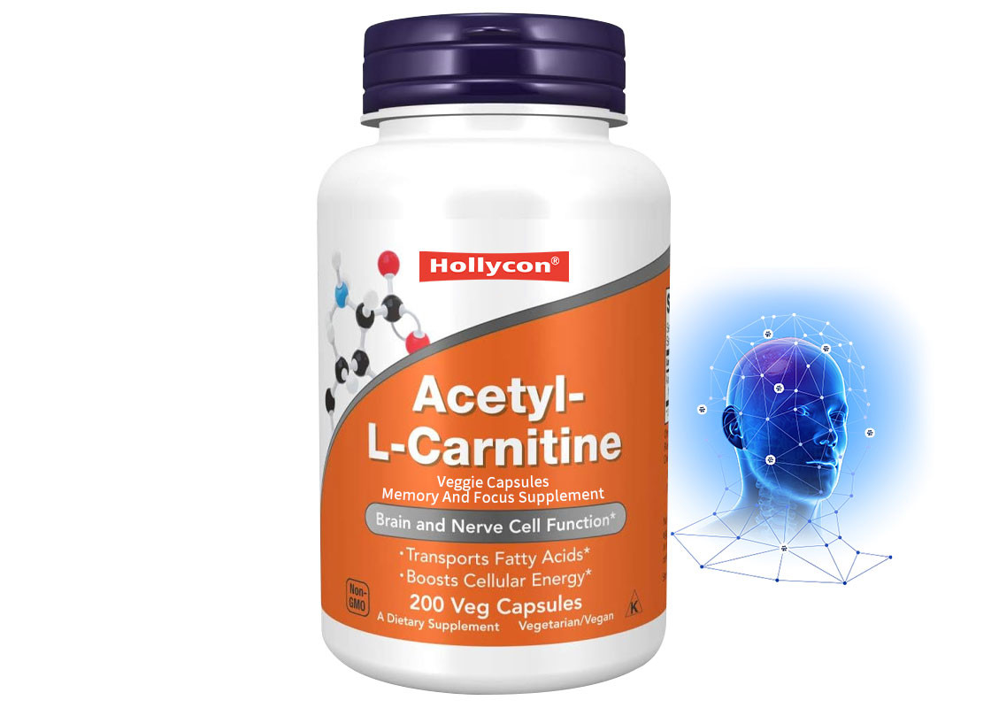 دعم كبسولات L-Carnitine للدماغ والخلايا العصبية دعم كبسولات الخضروات للذاكرة والتركيز