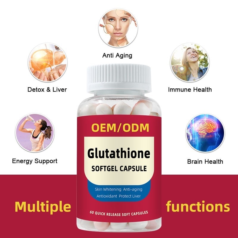OEM العلامة التجارية الخاصة فيتامين C 1500mg أقراص L-Glutathione لبيض الجلد