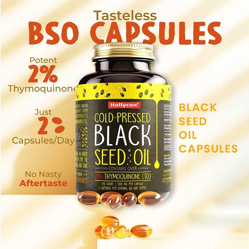 زيت البذور السوداء الحلوي 1000mg زيت بذور الكمون الأسود لدعم المناعة