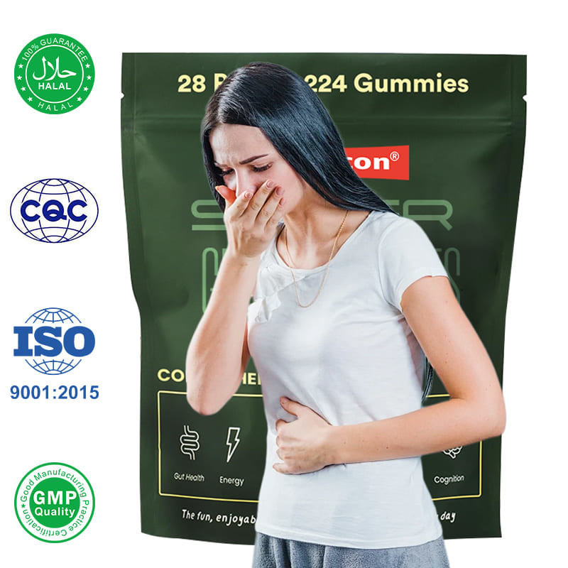 الشاي الأخضر العلكة الفيتامينات المتعددة مكملات سبيرولينا مسحوق تحسين صحة الأمعاء دعم المناعة