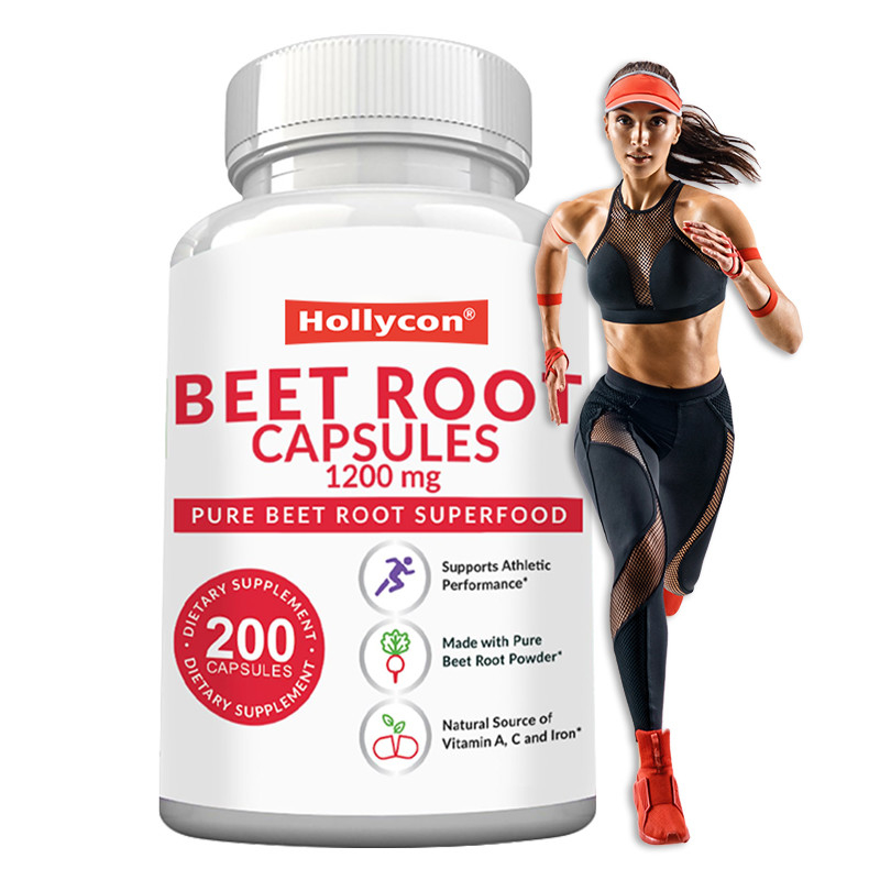 كبسولات جذر البنجر من نوع OEM لدعم ضغط الدم 1200mg كبسولات مسحوق جذر البنجر