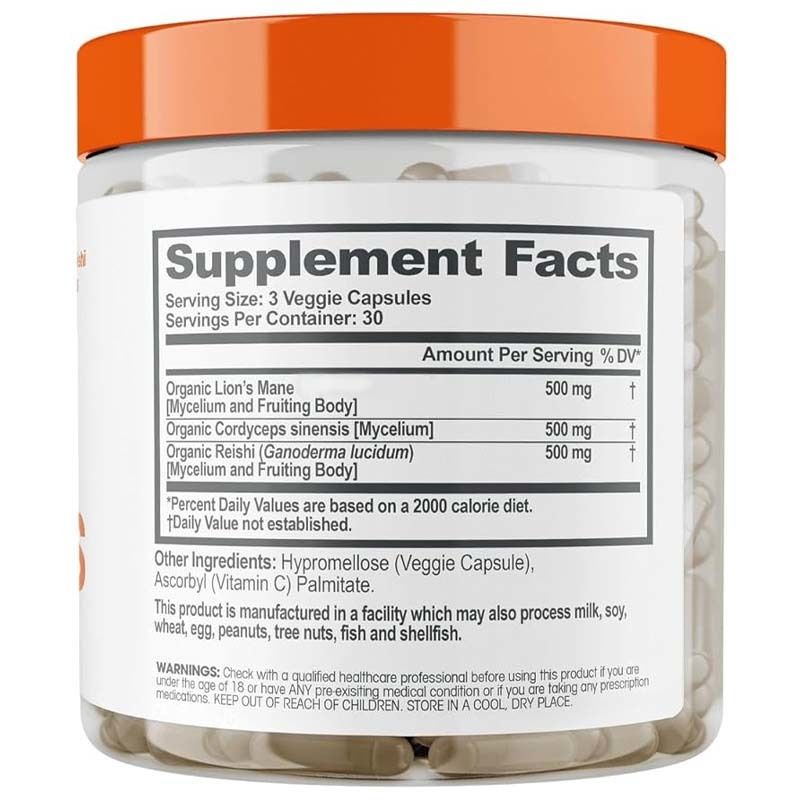 يدعم المصنع الوضوح والتركيز ومكافحة الإجهاد التأكسدي ودعم الصحة العامة والحيوية و فطر عرف الأسد والإدراك والفيتامينات والكبسولات