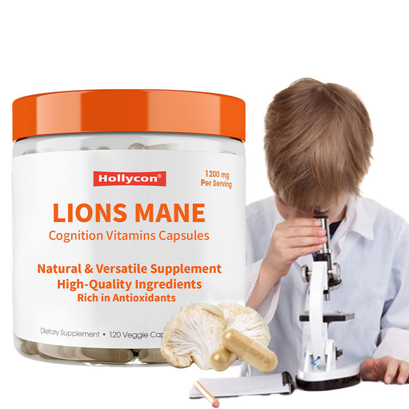 يدعم المصنع الوضوح والتركيز ومكافحة الإجهاد التأكسدي ودعم الصحة العامة والحيوية و فطر عرف الأسد والإدراك والفيتامينات والكبسولات