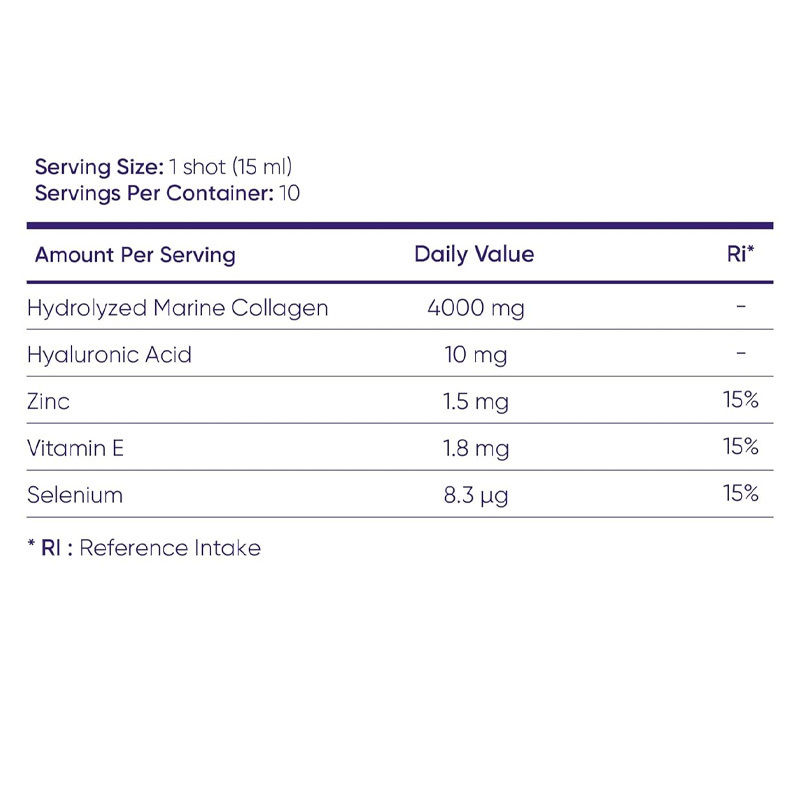 الكولاجين النقي+ الكولاجين السائل للنساء - 4000 ملغ من الببتيدات البحرية للبشرة المشعة وصحة الشعر والأظافر - حمض الهيالورونيك ، فيتامين هـ