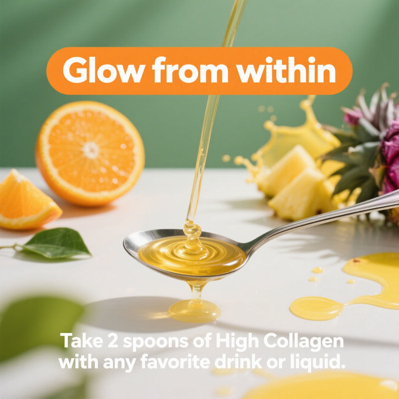 الكولاجين السائل للنساء والرجال pine'o'range ذوي النكهة الممتازة 10000 MCG Biotin+8000 ملغ من الكولاجين المائي لتوهج الجلد المشع ، ومضادة للشيخوخة ، ونمو الشعر والأظافر اللطيفة