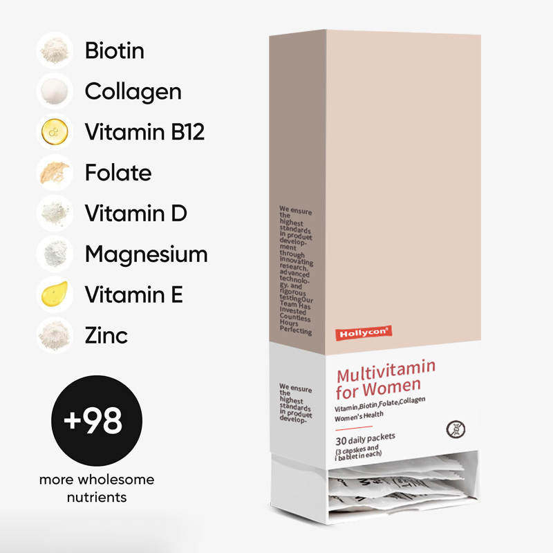 OEM All-In-One Complex Supplement Complex Nutrients for Overall Women's Health Hair Skin Energy Multivitamin for Women