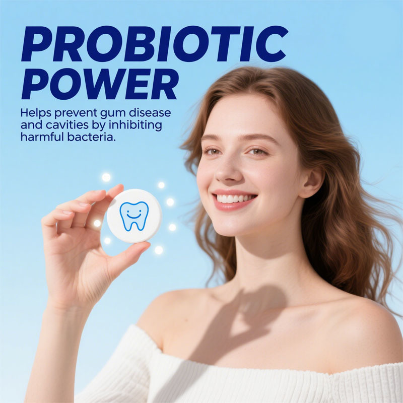 مصنع مصنع أقراص معجون الأسنان ، hydroxyapatite نانو مع البروبيوتيك ، الفلورايد والبلاستيك الخالي