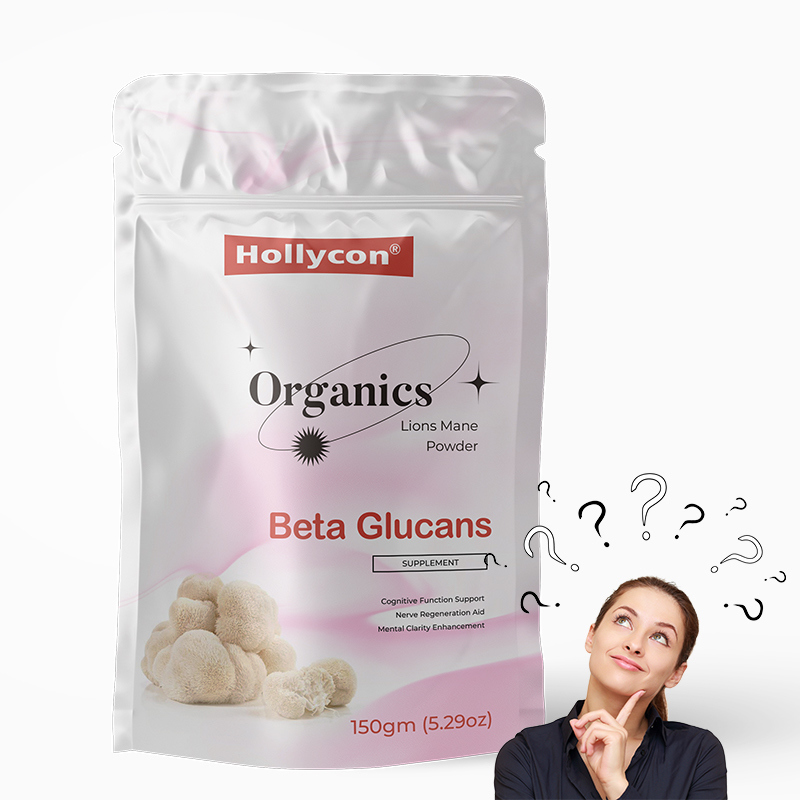 مسحوق مكمل عرف الأسد العضوي مع مستخلص الجسم الثمري 100% و 30% بيتا جلوكان لدعم الإدراك - 150 جرام لكل كيس