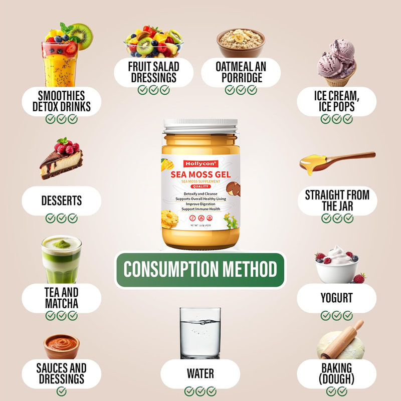 OEM المغذية الخام سموس تخلص من السموم وتنظيف غنية بالمعادن البروتينات الفيتامينات الصحة سموس البحر سموس البحر جيل