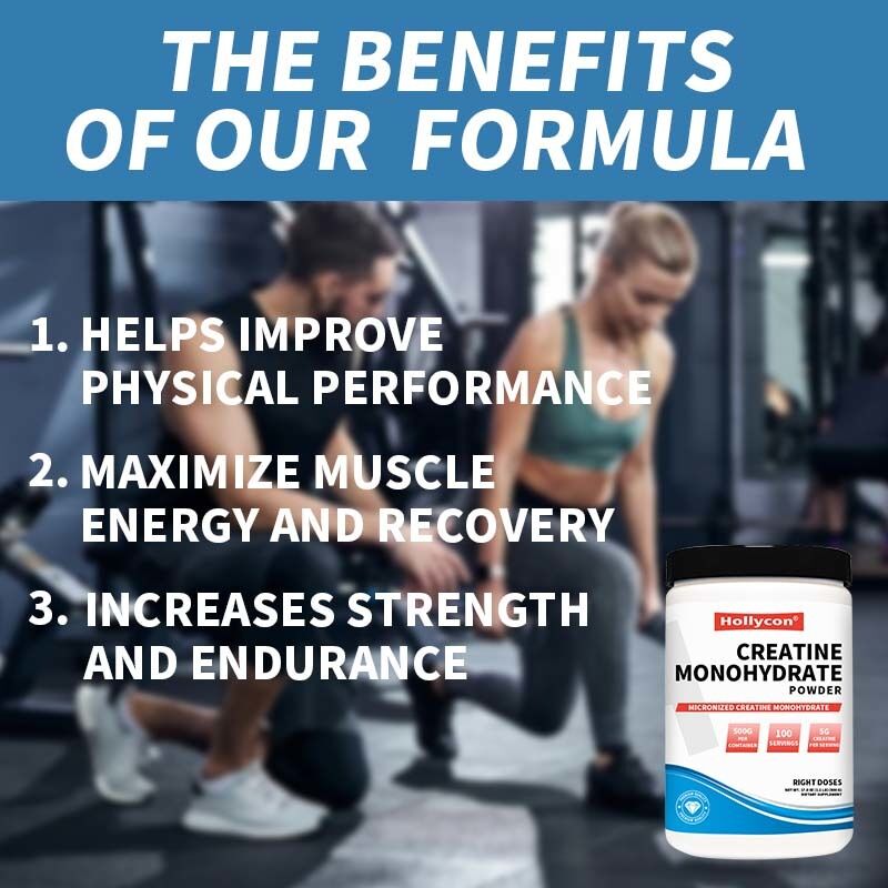 OEM ميكرونيزد كرياتين مونوهيدرات مكمل الكرياتين 5000mg كمال الاجسام الرياضة التغذية الكرياتين مونوهيدرات مسحوق