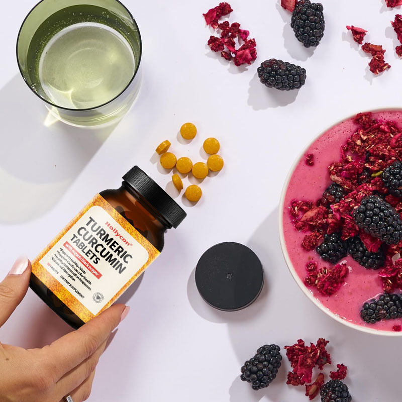 OEM مكملات الكركمين العضوية الكركم 1350 ملغ كل دعم مفصل طبيعي الفلفل الأسود للاستيعاب