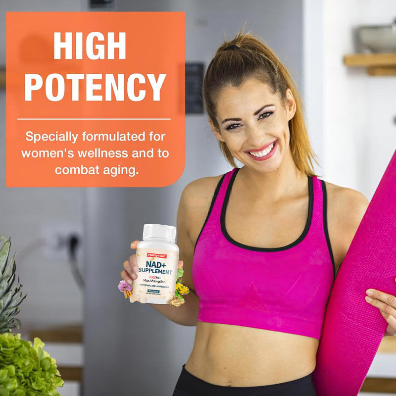 NAD+ ليبوزومي بتركيز 2000 مجم للنساء لتعزيز الامتصاص الأقصى، لدعم فترة انقطاع الطمث، والوضوح الإدراكي، والطاقة، مكمل NAD+
