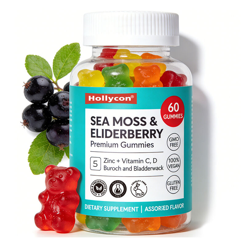 ODM OEM مخصصة الطحالب البحرية الحلوى العودية الحلوى فيتامين C D + الزنك الحلوى العودية الطحالب البحرية جذور البردوك النباتية العودية