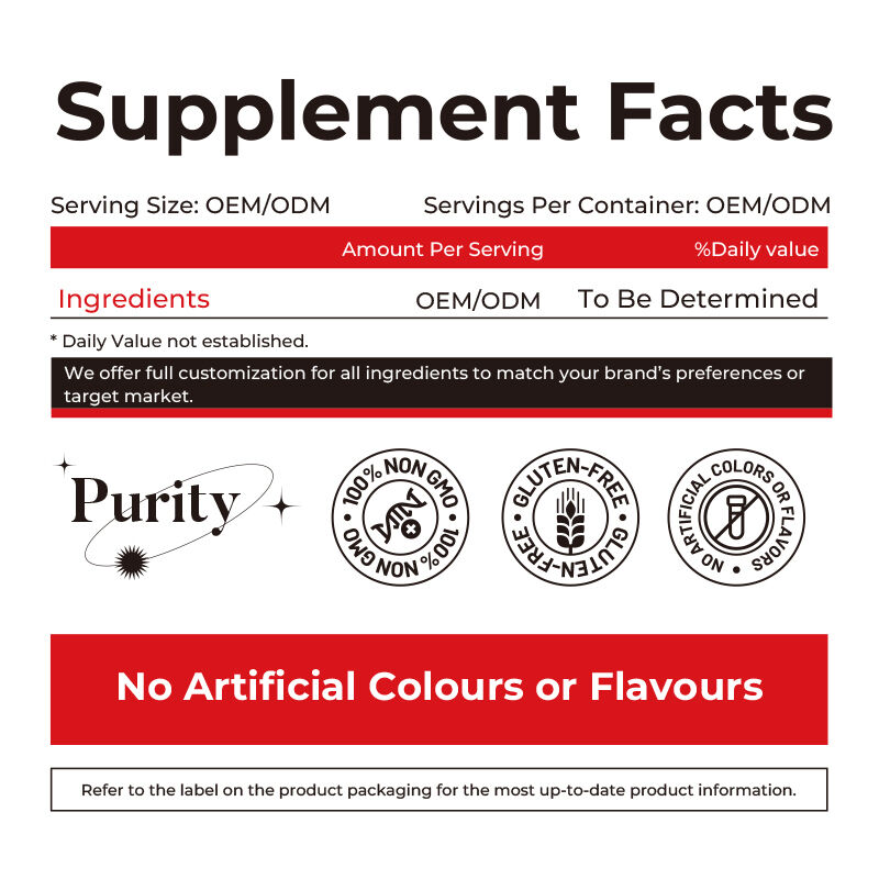 ODM OEM مخصصة الطحالب البحرية الحلوى العودية الحلوى فيتامين C D + الزنك الحلوى العودية الطحالب البحرية جذور البردوك النباتية العودية