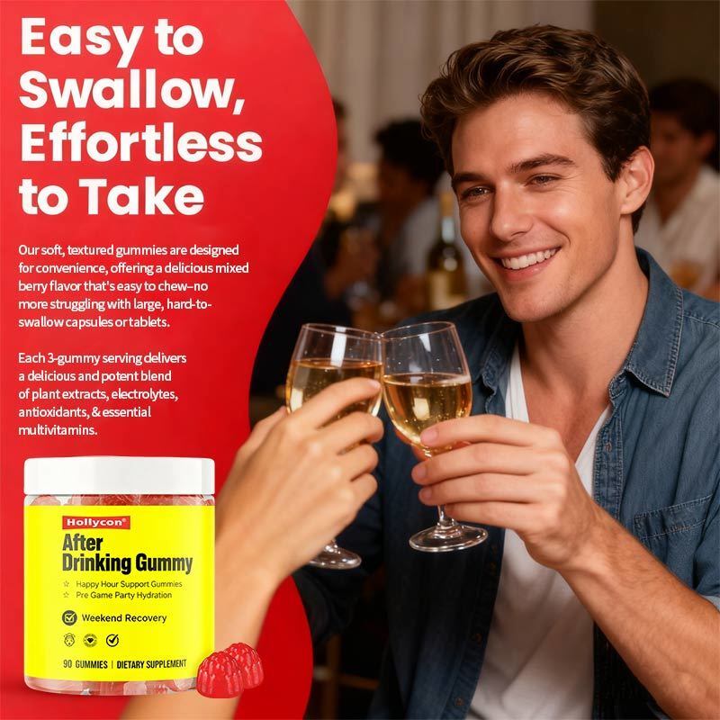 OEM ساعة سعيدة العلكة مكمل قبل لعبة الحفلة الترطيب الكهربائيات الكحول DHM الحليب الشوكي بعد شرب العلكة