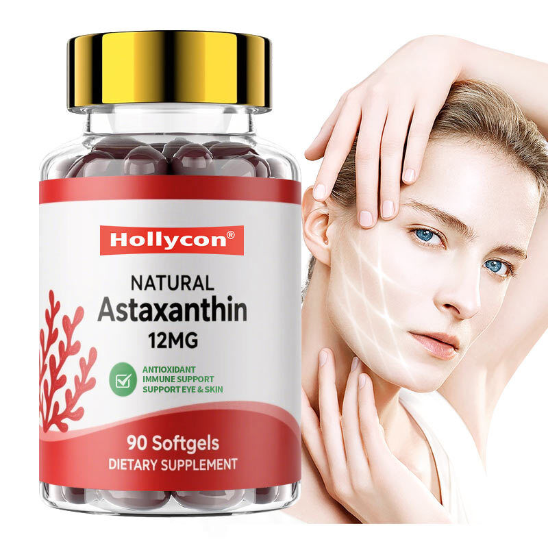 Natural 10% High Potency Antioxidant From Haematococcus Pluvialis for Skin & Eye Support Astaxanthin Softgels