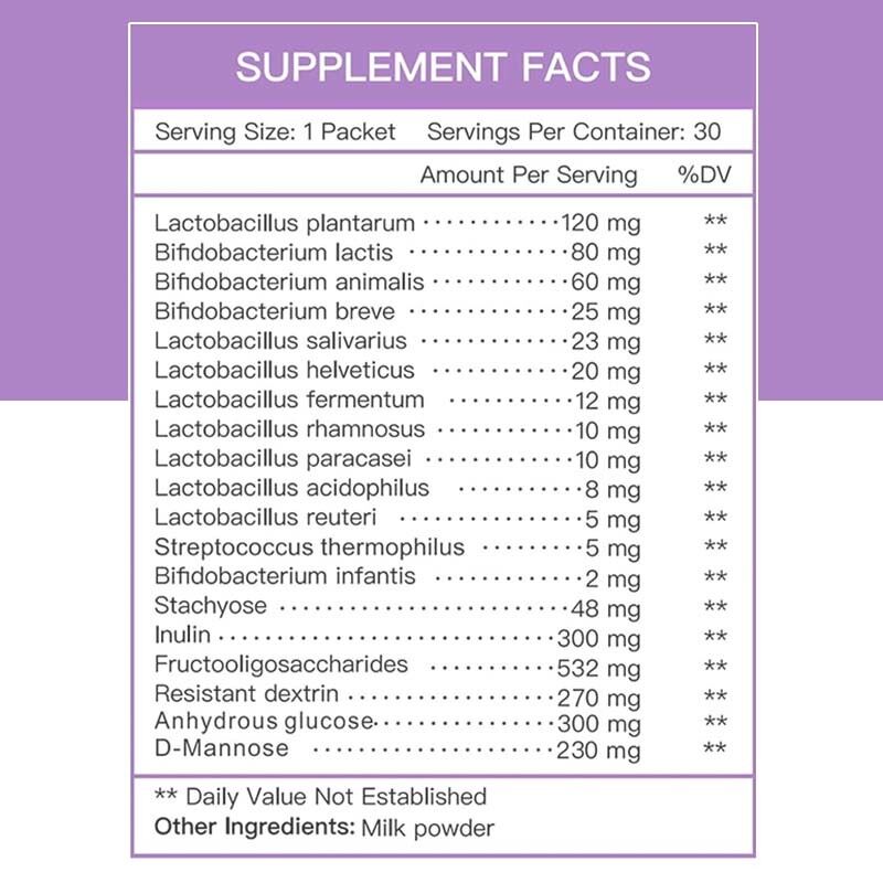 OEM/ODM Women's Probiotic Powder Supplement Skin Brightening Beauty Supplement Gut Health Supplement Weight Management