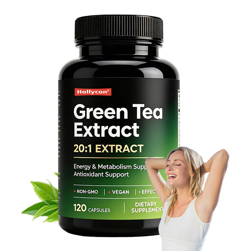 Green Tea & Green Coffee Bean Extract Capsules | Natural Antioxidant Botanical Supplement, OEM Private Label Customizable