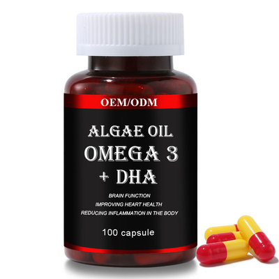 DHA Omega 3 كبسولات هلامية كبسولات نباتية مكمل غذائي بزيت الطحالب