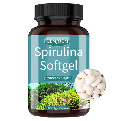 Custom Logo Spirulina كبسولات هلامية Eye Health ملاحق ODM