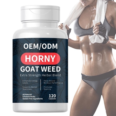 OEM قوة عظمى 1000mg كبسولات أعشاب الماعز قرنية مع جذور الماكا والجينسنغ