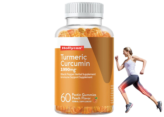 المكملات الغذائية الكركم الكوركومين العلكة الراحة المفصلية ودعم وظيفة الدماغ مكملات 60pcs