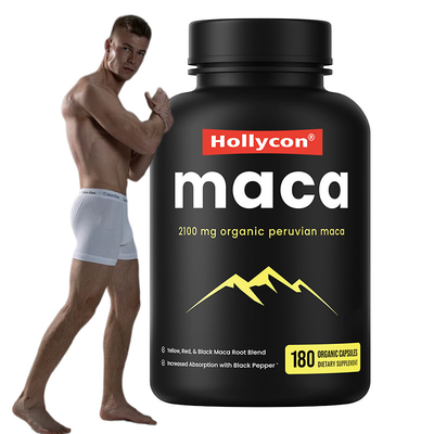 كبسولات جذر الماكا 2100mg مزيج عضوي لجذر الماكا للطاقة