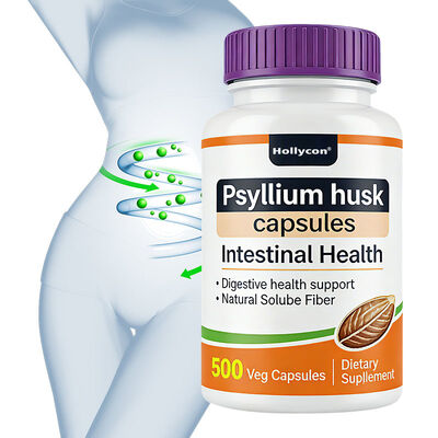 OEM/ODM كبسولات Psyllium Husk للبالغين صحة الجهاز الهضمي ودعم النظام الدوري مكمل غذائي خال من الغلوتين